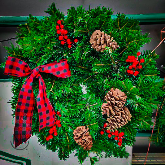 12" Handmade Christmas Wreath